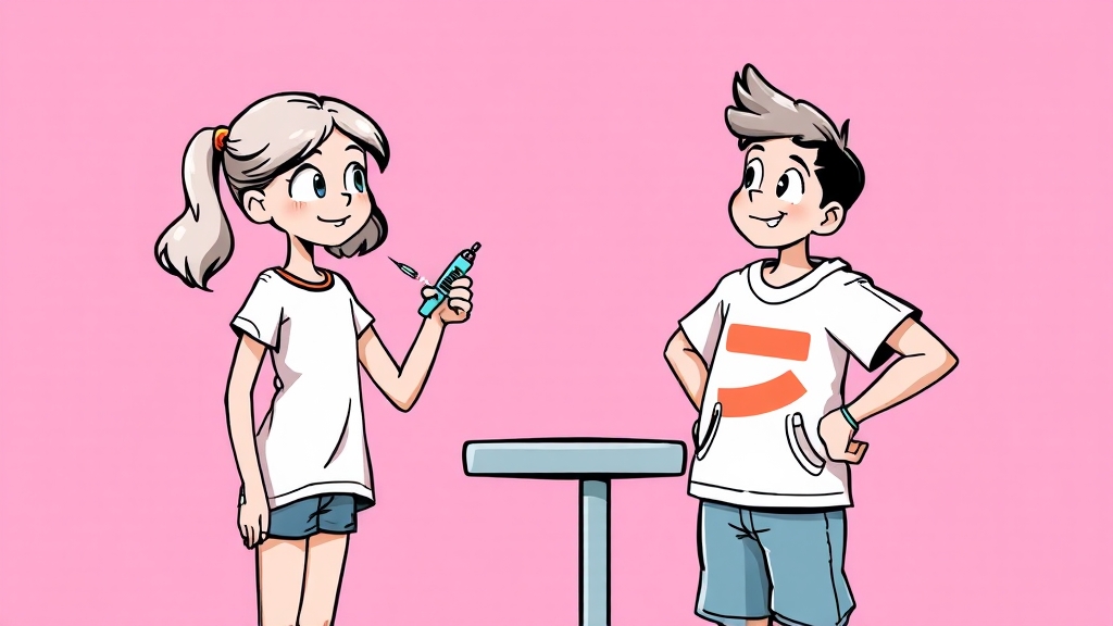 주사 치료 및 기타 방법 (cartoon 스타일)