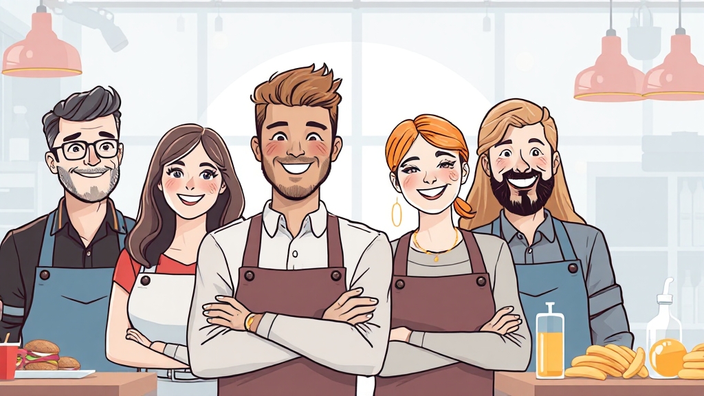 정책자금 활용 성공 사례 (illustration 스타일)