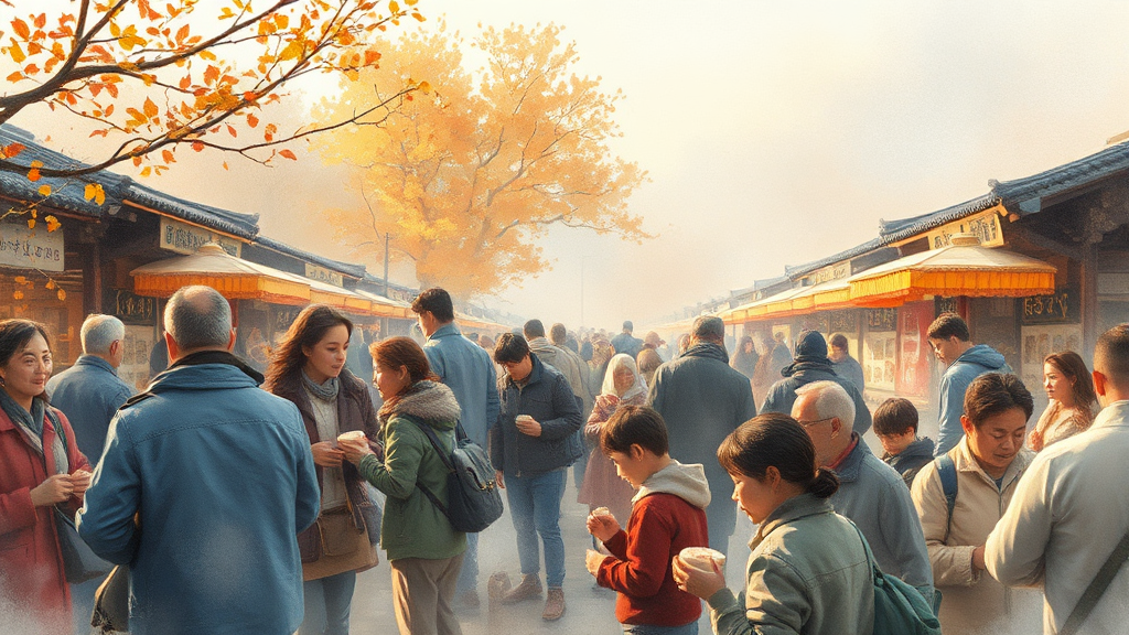 함라 떡볶이 축제, 왜 특별할까? (watercolor 스타일)