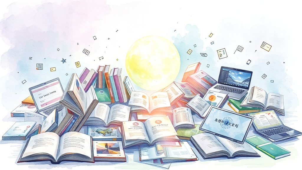 평생학습포털, 왜 좋을까? (watercolor 스타일)
