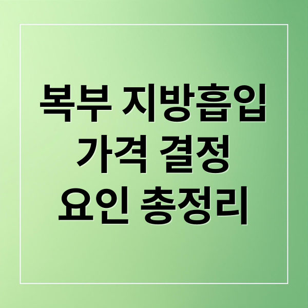복부 지방흡입
가격 결정
요인 총정리 (복부지방흡입 가격 비용)