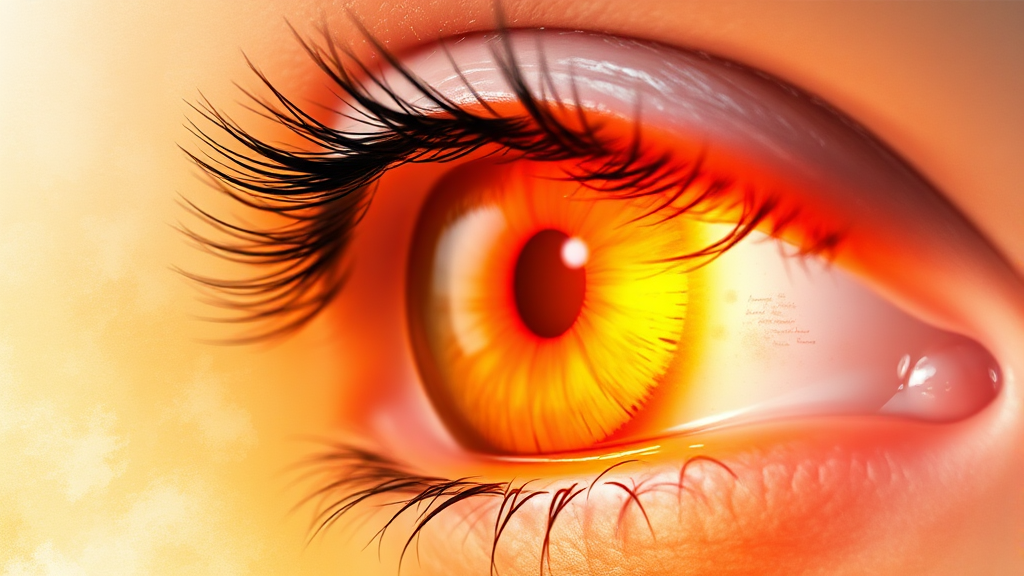 눈 건강 유지 원리: 루테인/지아잔틴 작용 기전 (watercolor 스타일)