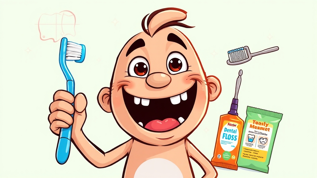 치은염 예방 및 관리 (cartoon 스타일)