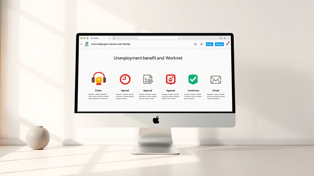실업급여 인터넷 신청 방법 (realistic 스타일)