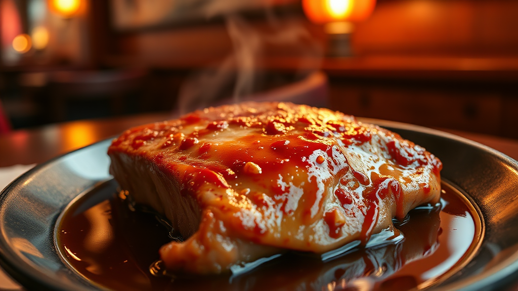 조림 돈가스 마무리