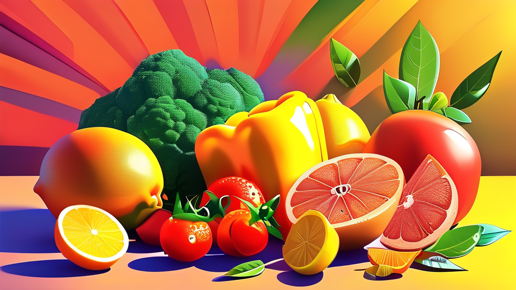 혈당 낮추는 효과적인 음식 12가지 (cartoon 스타일)