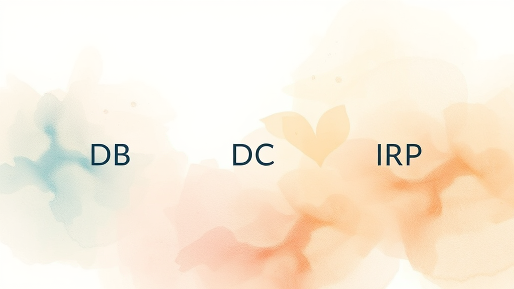 퇴직연금 종류별 특징 (watercolor 스타일)