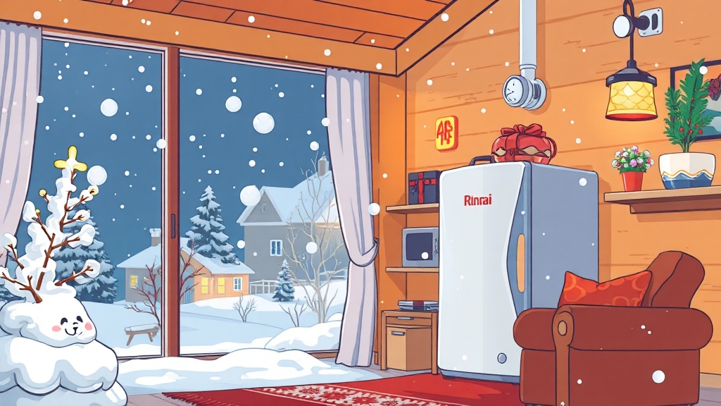 린나이 동절기 특별 서비스 (cartoon 스타일)