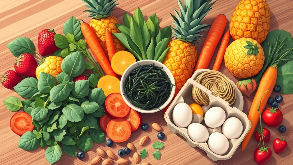 빈혈 예방을 위한 식단 관리법 (illustration 스타일)