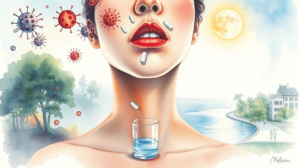 인후염 증상부터 치료법까지: 급성·만성 완벽 가이드(2025 최신) 3 급성 인후염 원인과 치료 (watercolor 스타일)