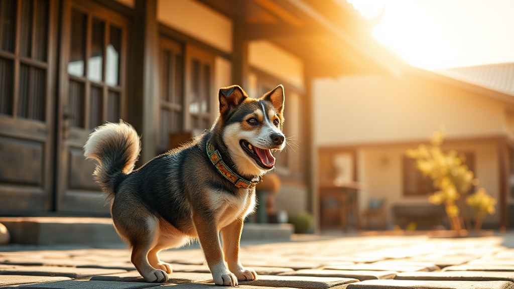 개: 개의 상징과 의미 (realistic 스타일)