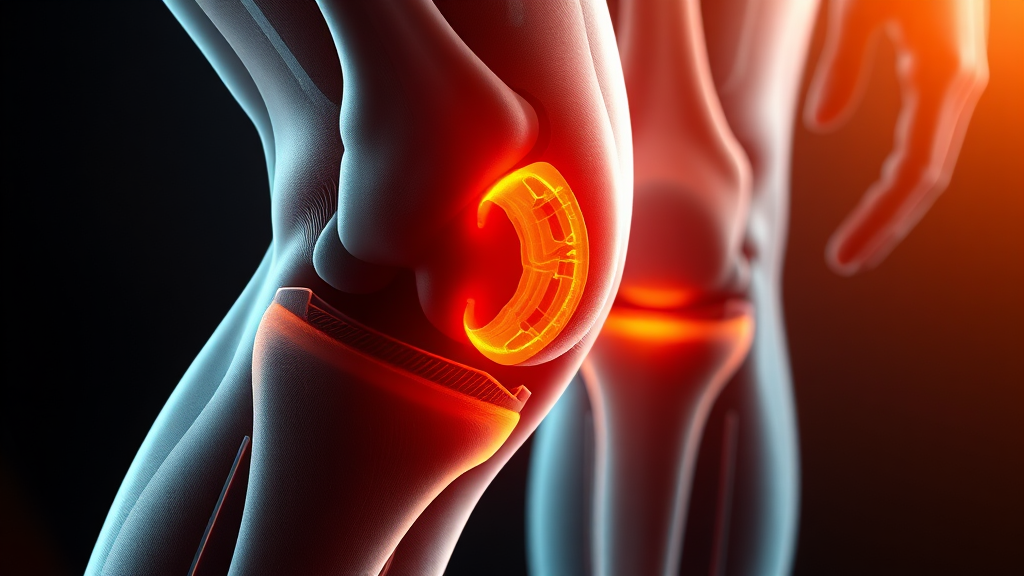 퇴행성 관절염 증상과 특징 (realistic 스타일)