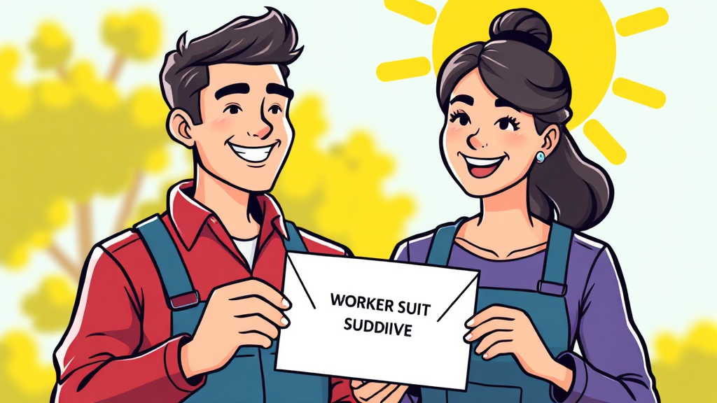 근로지원금이란? (cartoon 스타일)