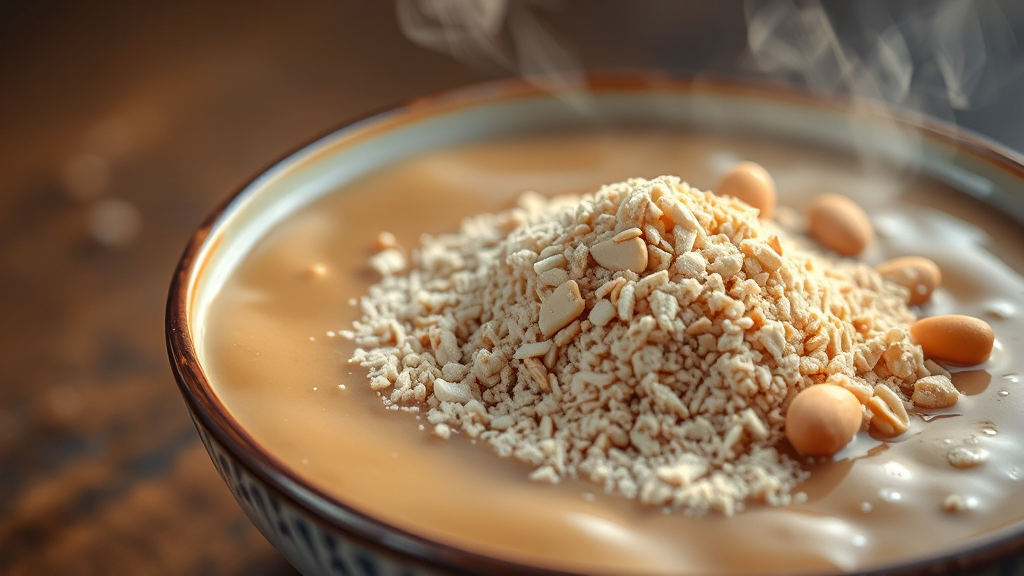 청국장가루, 무엇? (realistic 스타일)