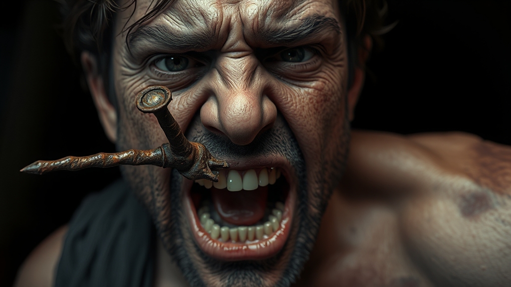 파상풍 초기 증상과 잠복기 (realistic 스타일)