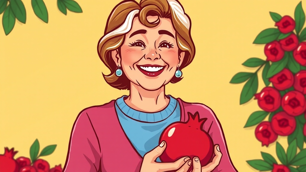 석류의 효능 (cartoon 스타일)