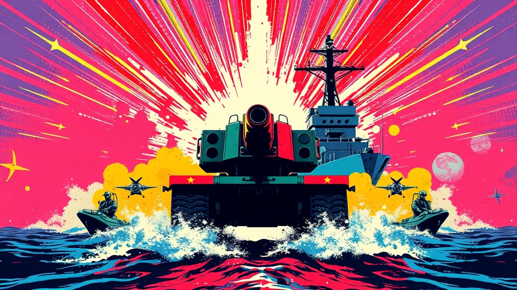 군사력 현황과 평가 (popart 스타일)