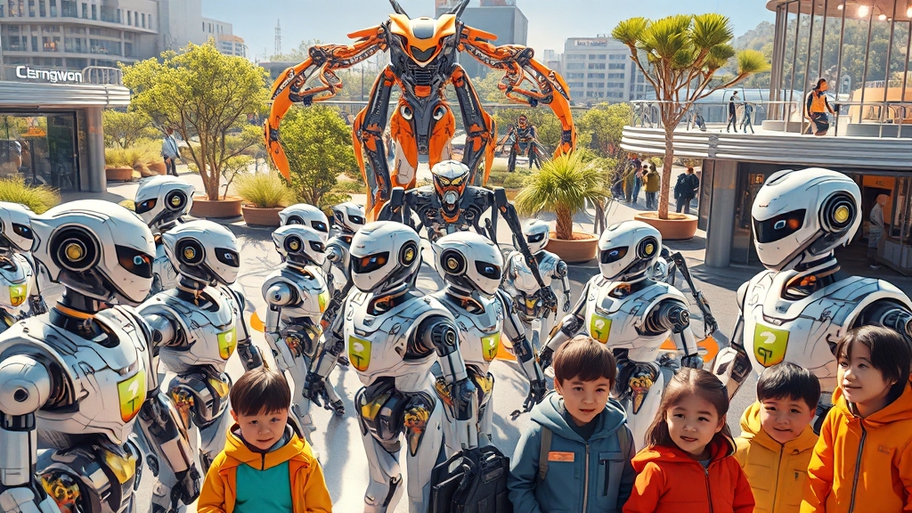 로봇랜드, 어디에 있나요? (realistic 스타일)