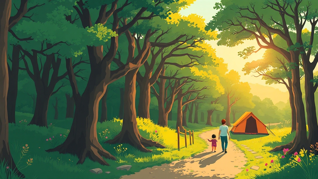 장태산 자연휴양림 소개 (cartoon 스타일)