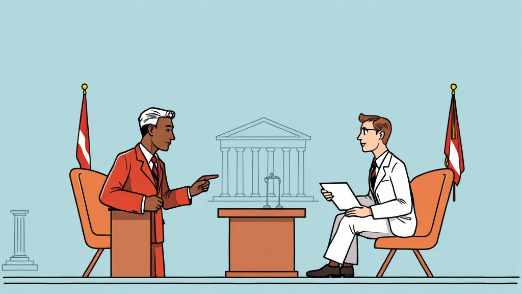 시험, 인식, 그리고 업무 영역: 제도의 충돌과 갈등 (illustration 스타일)