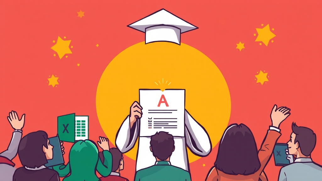 ITQ 등급 및 합격 기준 (cartoon 스타일)