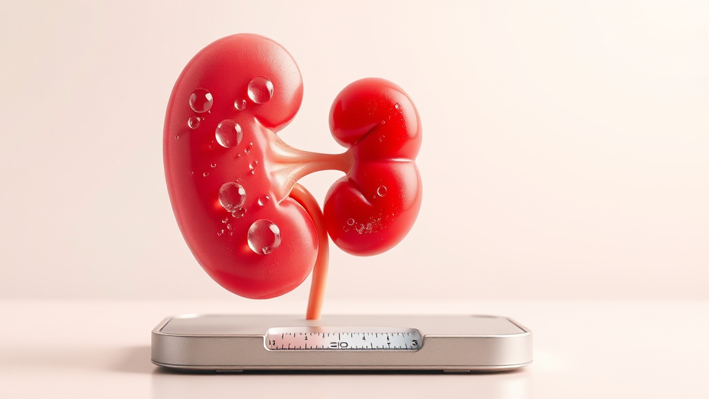 신장 질환 환자의 주의사항 및 관리 (realistic 스타일)