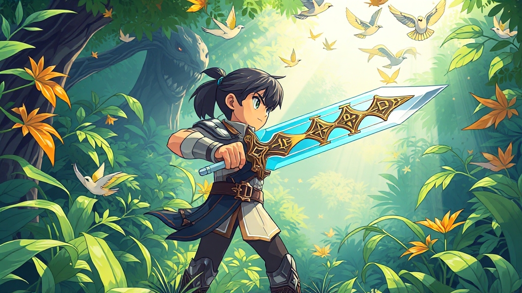 레벨업과 성장 콘텐츠 (cartoon 스타일)