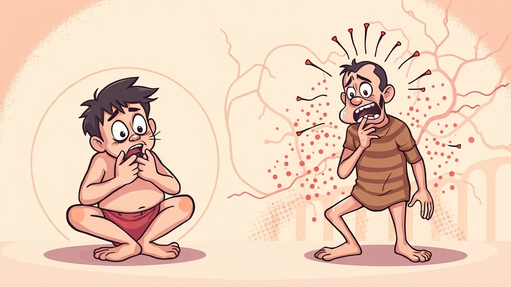 저혈당, 어떤 증상이 나타날까요? (cartoon 스타일)