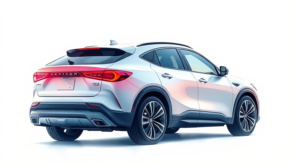 K4 해치백 디자인 특징 분석 (watercolor 스타일)