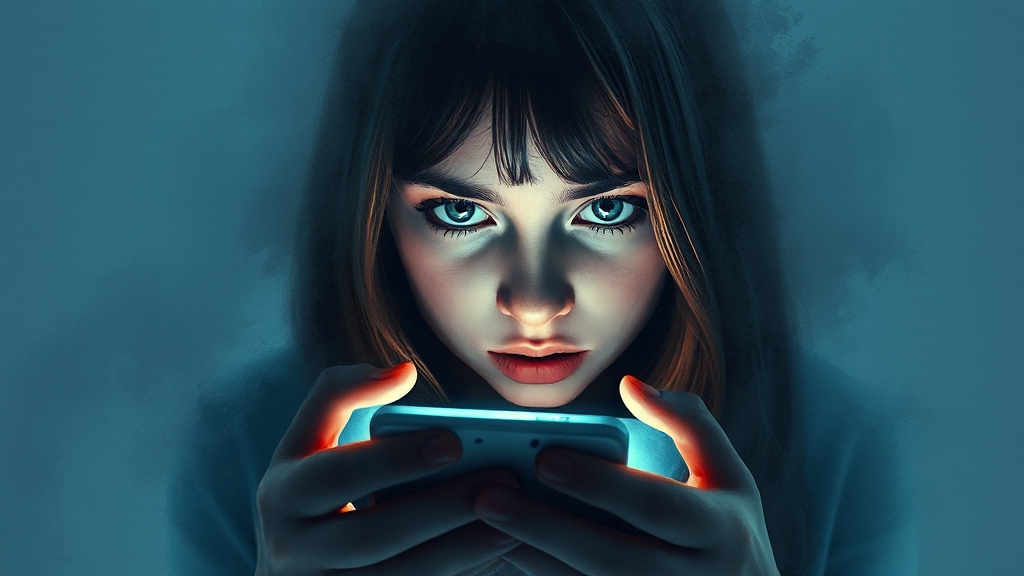 온라인 그루밍 범죄 유형과 사례 (watercolor 스타일)