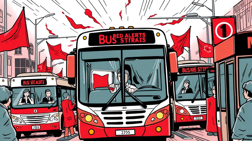 주요 쟁점은 임금 & 근무 조건 (illustration 스타일)