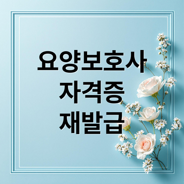 요양보호사
자격증
재발급 (요양보호사 자격증 재발급)