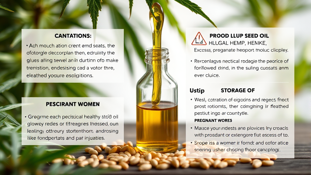 대마종자유 섭취 시 꼭 알아야 할 주의사항 (realistic 스타일)