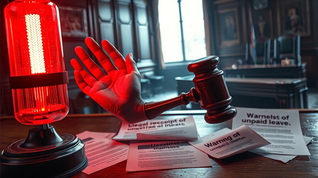 무급휴직 관련 주의사항 (realistic 스타일)