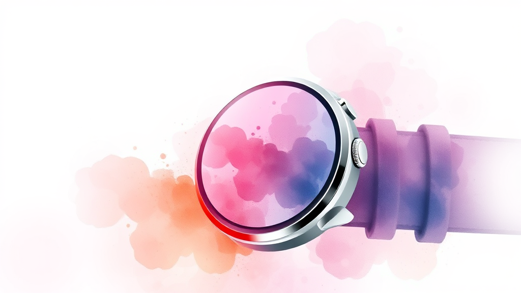 워치8 실버: 첫인상 (watercolor 스타일)