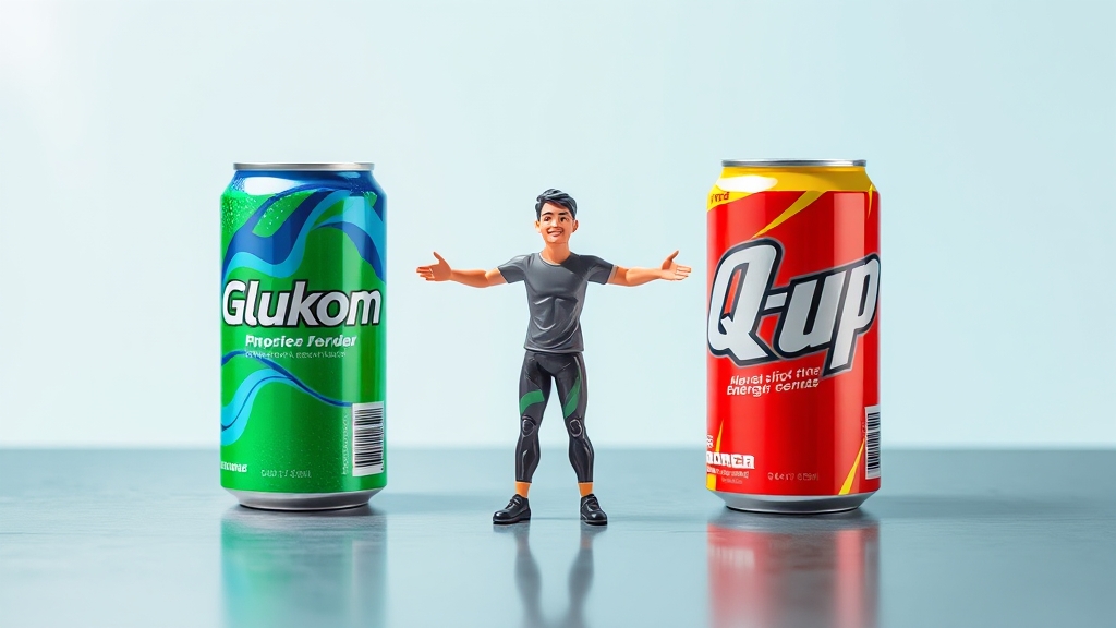 글루콤 vs 유사 제품 비교 (realistic 스타일)