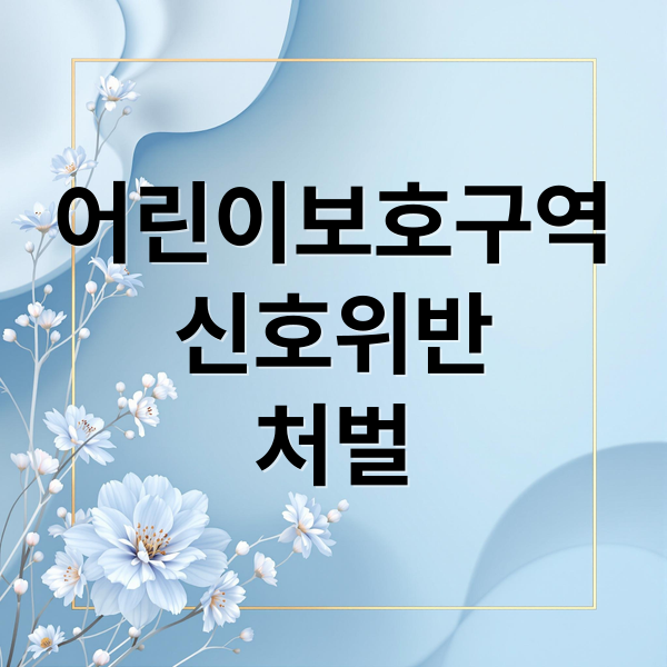 어린이보호구역
신호위반
처벌 (어린이보호구역 신호위반)