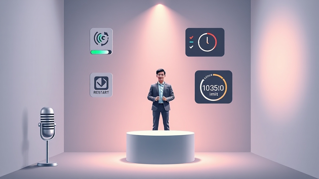 음성 대화 문제 발생, 대처 방법은? (illustration 스타일)