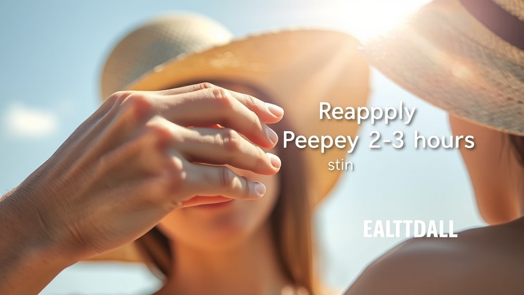 선크림, 제대로 바르는 방법 (realistic 스타일)