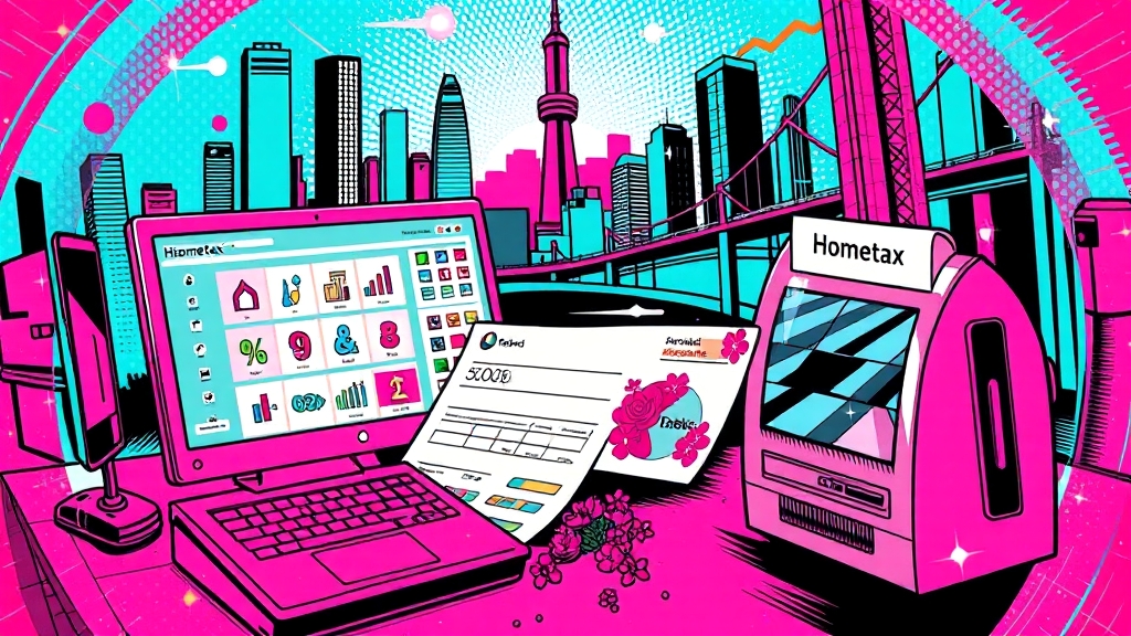 종합소득세 신고 절차, 어렵지 않아요! (popart 스타일)