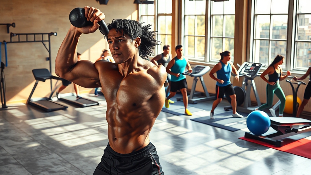 아령 vs 케틀벨: 차이점과 선택 (realistic 스타일)