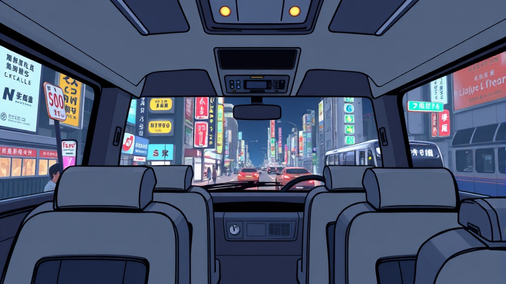 리무진 버스: 어디까지 가봤니? (illustration 스타일)