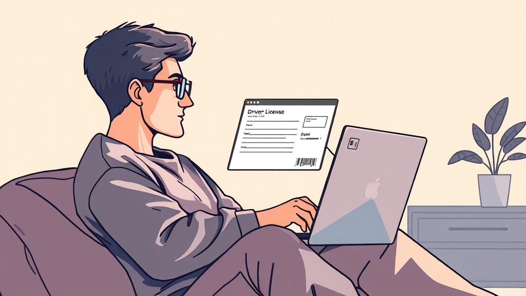 온라인 갱신, 이렇게 하세요! (illustration 스타일)