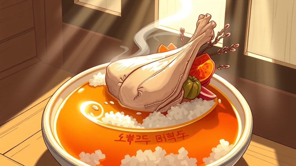 삼계탕, 왜 좋을까요? (illustration 스타일)