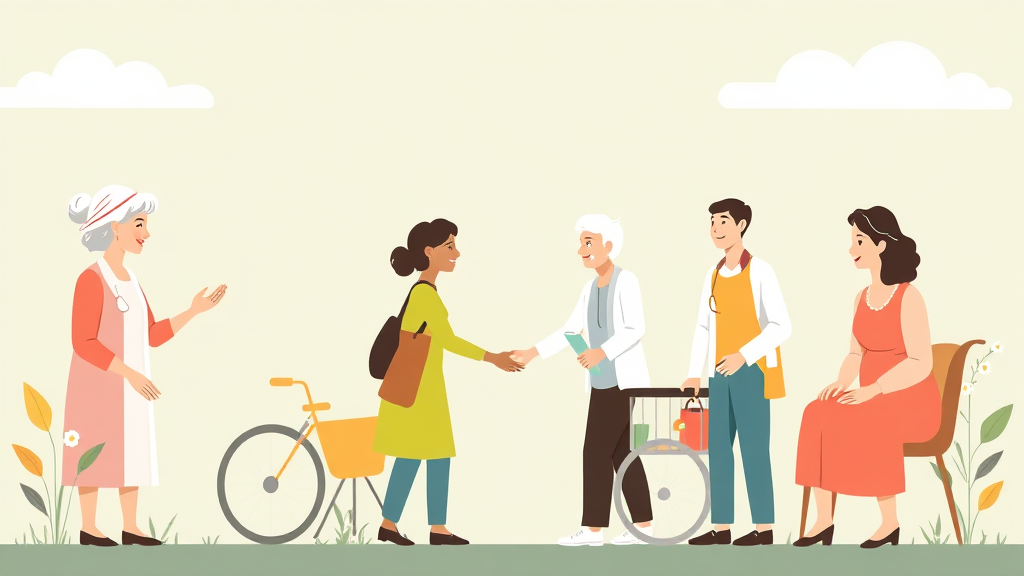 누가 통합돌봄 서비스를 이용할 수 있나요? (illustration 스타일)