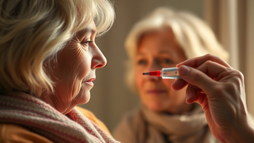 갱년기 테스트 결과 해석 (realistic 스타일)