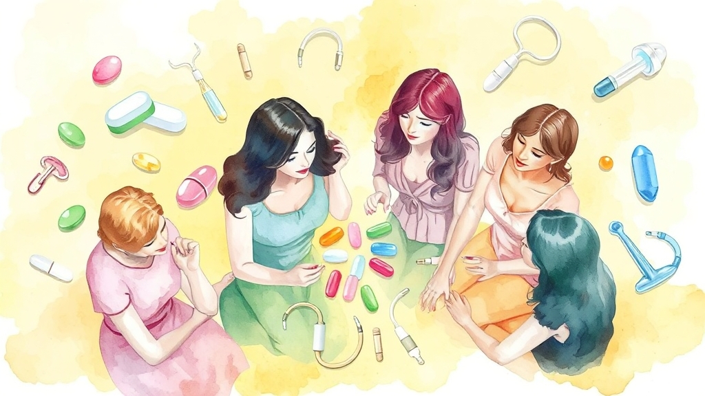 사후피임약 외 다른 선택지 (watercolor 스타일)