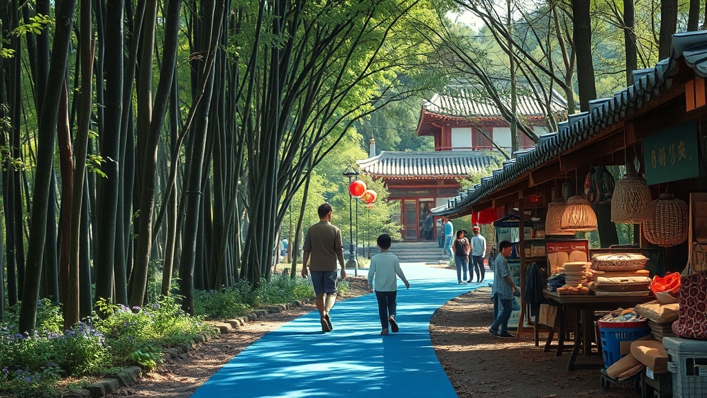 두물머리 & 세미원 주변 명소 (realistic 스타일)