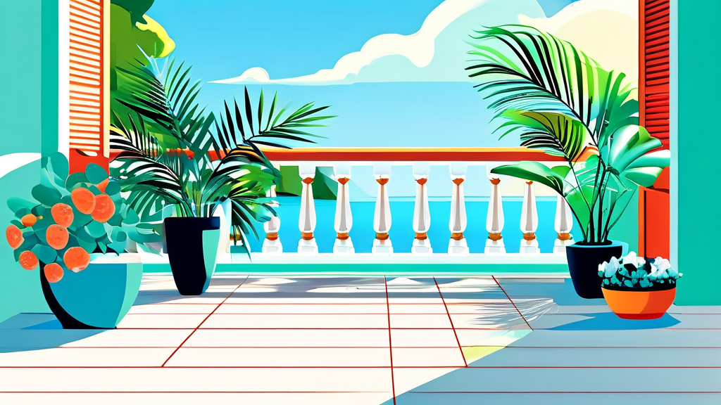 베란다 매트 물청소 단계별 방법 (illustration 스타일)