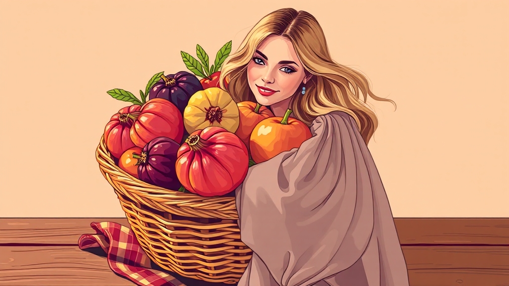 피부 건강 지킴이, 무화과와 석류 (illustration 스타일)